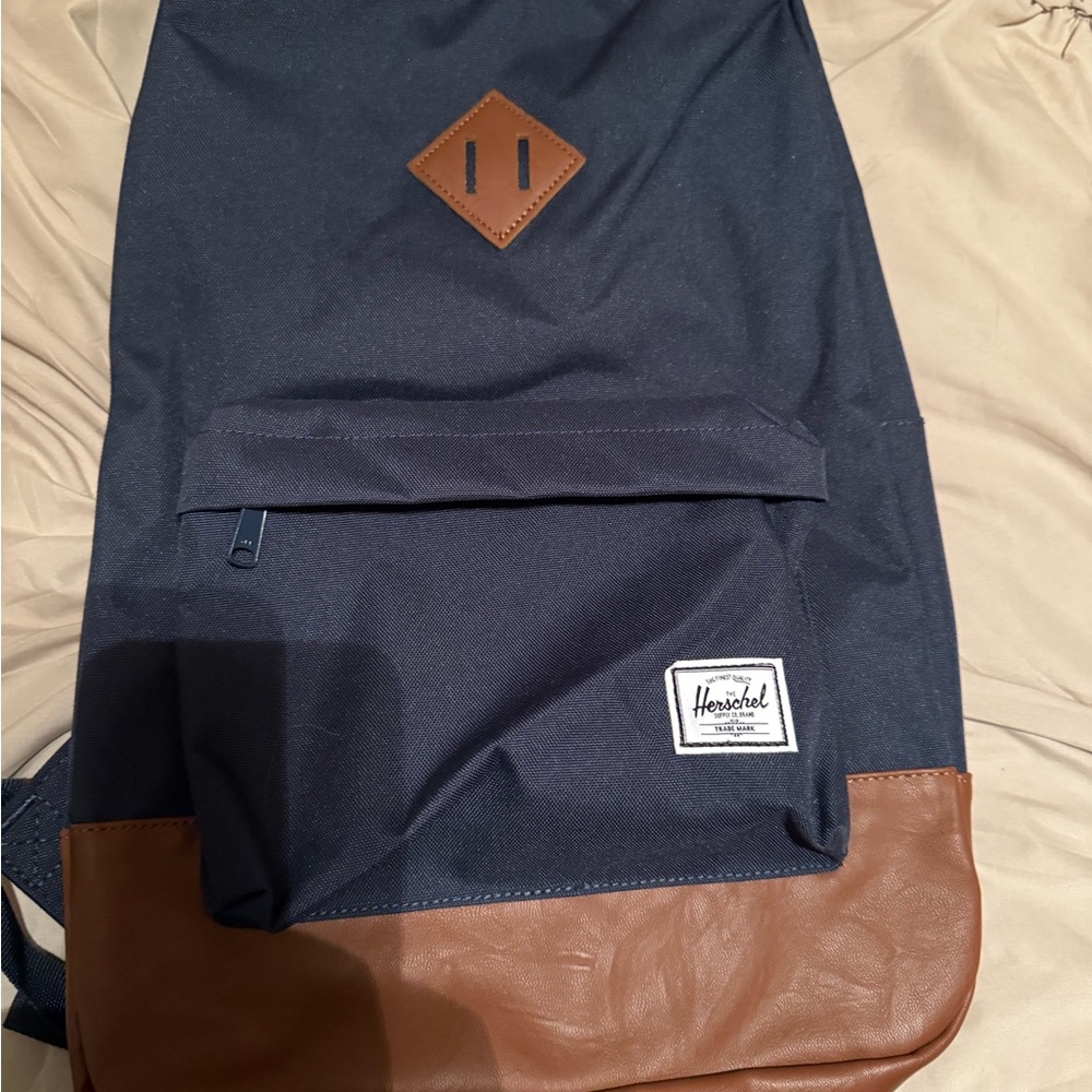 Herschel Supply Co. Dark Blue and Tan Backpack